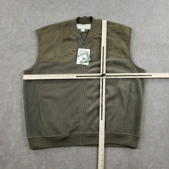 Boyt Harness Company Vest Men‎ 3XL Green Fleece Full Zip Shoulder Patch Shooting